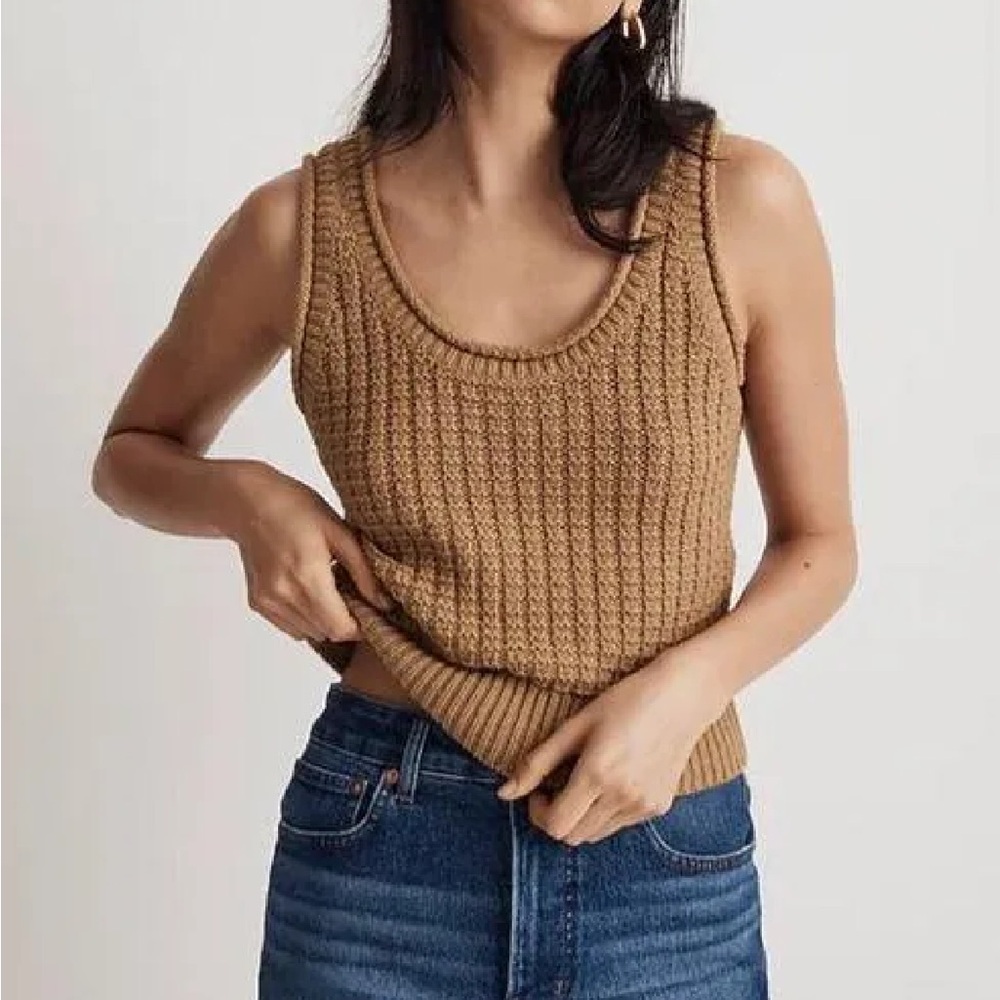 NWT Madewell Textured-Stitch Sweater Tank